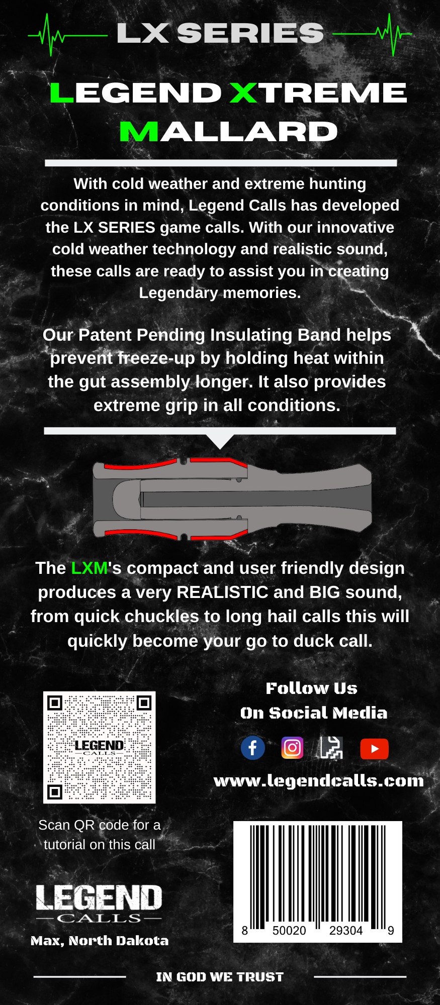 LXM Green-Mallard Duck Call